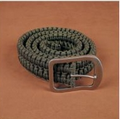 Paracord Survival Belt w/Buckle/Green/X-Large
